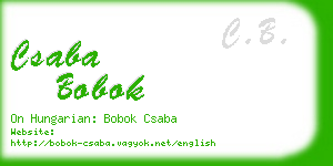 csaba bobok business card